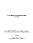 4I26B MULTI-IO INTERFACE CARD MANUAL