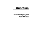 DLTTM 8000 Tape System Product Manual