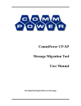 CommPower CP-XP Message Migration Tool User Manual