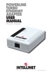 powerline turbo ethernet adapter user manual