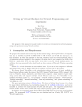 Setting up Virtual Machines for Network Programming