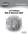 166100 Lil` Critters Roll & Discover Ball Manual