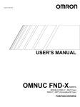 Omron Omnuc FND-X series position driver user manual
