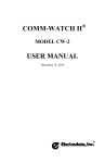 COMM-WATCH II USER MANUAL