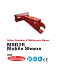 MSD 7R Mobile Shears User Manual