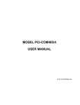 MODEL PCI-COM485/4 USER MANUAL