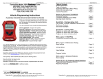 Vehicle Programming Instructions