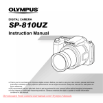 Olympus SP-810 UZ User Guide Manual pdf