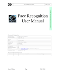 Face Recognition User Manual - I-Cube