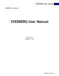 SVEDBERG User Manual - John Philo`s Software Home Page