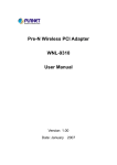 Pre-N Wireless PCI Adapter WNL
