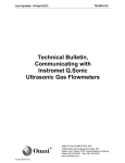 Technical Bulletin, Communicating with Instromet Q.Sonic Ultrasonic
