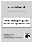The OTISS User Manual - Public Schools of North Carolina