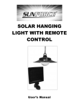 SOLAR HANGING LIGHT WITH REMOTE CONTROL