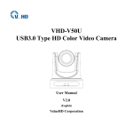 VHD-V50U USB3.0 Type HD Color Video Camera User Manual V2.0