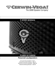 P-SERIES MANUAL P1500X & P1800SX Powered Loudspeakers
