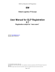 User Manual for GLP registration R2.6