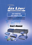 AirLive OV-1000TSC, OV-1000TLC/20 User`s Manual