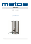 User manual WATER BOILER METOS MARINE WKI