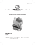 AM/FM PROJECTION CLOCK RADIO USER MANUAL