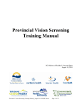 Provincial Vision Screening Training Manual