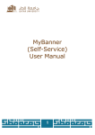 MyBanner (Self-Service) User Manual