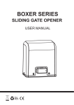 Boxer Slider - Manufactures Manual