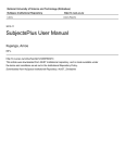 SubjectsPlus User Manual - NuSpace