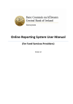 Online Reporting System User Manual