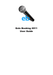 Ents Booking User Guide 2011-II