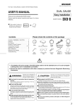 DUAL GAUGE DXB-B USER`S GUIDE