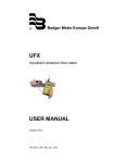 UFX USER MANUAL
