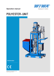 Operation manual POLYESTER-UNIT