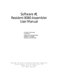 Software #1 Resident Assembler User`s Manual
