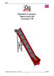 Operator`s manual - Spare parts list Conveyor TR