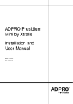 ADPRO Presidium Mini by Xtralis Installation and User Manual