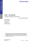 CS+ V3.02.00 Integrated Development Environment User`s Manual