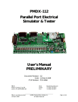 PMDX-112 Parallel Port Electrical Simulator & Tester User`s Manual