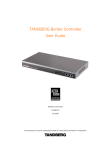 Border Controller User Manual