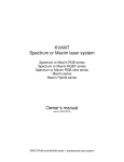 KVANT Spectrum or Maxim laser system Owner`s