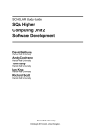 SQA Higher Computing Unit 2 Software Development
