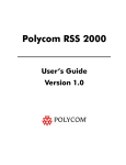 Polycom RSS 2000 User Manual