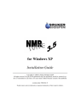 NMR SUITE 3.5 Installation Guide for Windows XP