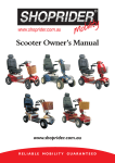 Scooter Owner`s Manual - Bellevue Medical & Rehab Supplies