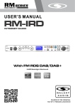 rm-ird manual - Galaxy Audio