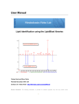 User Manual Lipid identification using the