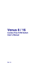 Venus 8 / 16 Combo-Free KVM Switch User`s Manual