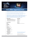 HP 8” df808c1 Digital Picture Frame 8 i i l i