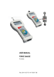 USER MANUAL FORCE GAUGE