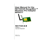 User Manual for the NETGEAR RangeMax™ Wireless PCI Adapter